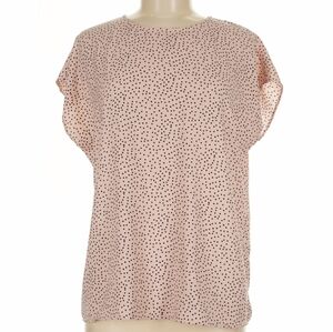 Halogen Polka Dot Short-sleeve Blouse Office Career